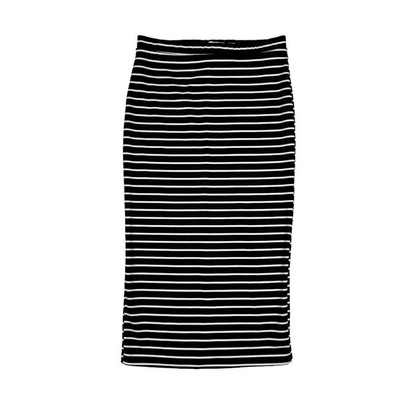 (Up To 50% Off SALE)  Costa Blanca Striped Stretchy Midi Skirt - Picture 1 of 3